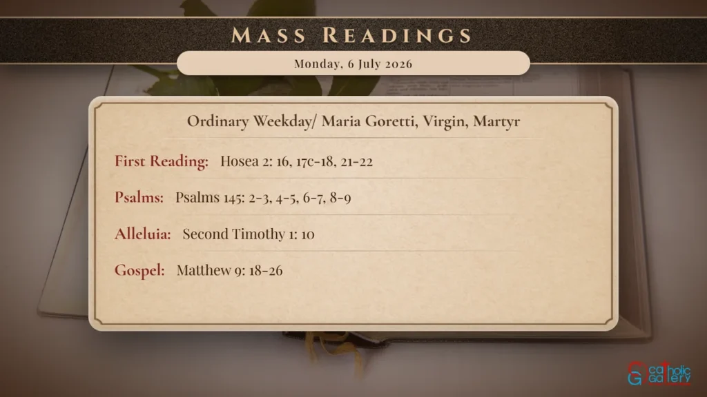 Daily Mass Readings Scripture Card – Monday, 6 July 2026