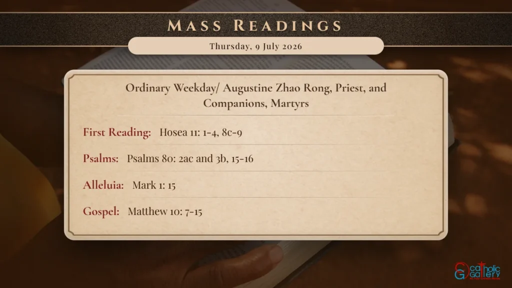 Daily Mass Readings Scripture Card – Thursday, 9 July 2026