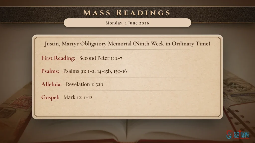 Daily Mass Readings Scripture Card – Monday, 1 June 2026