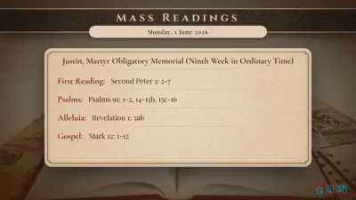 Daily Mass Readings – Monday, 1 June 2026