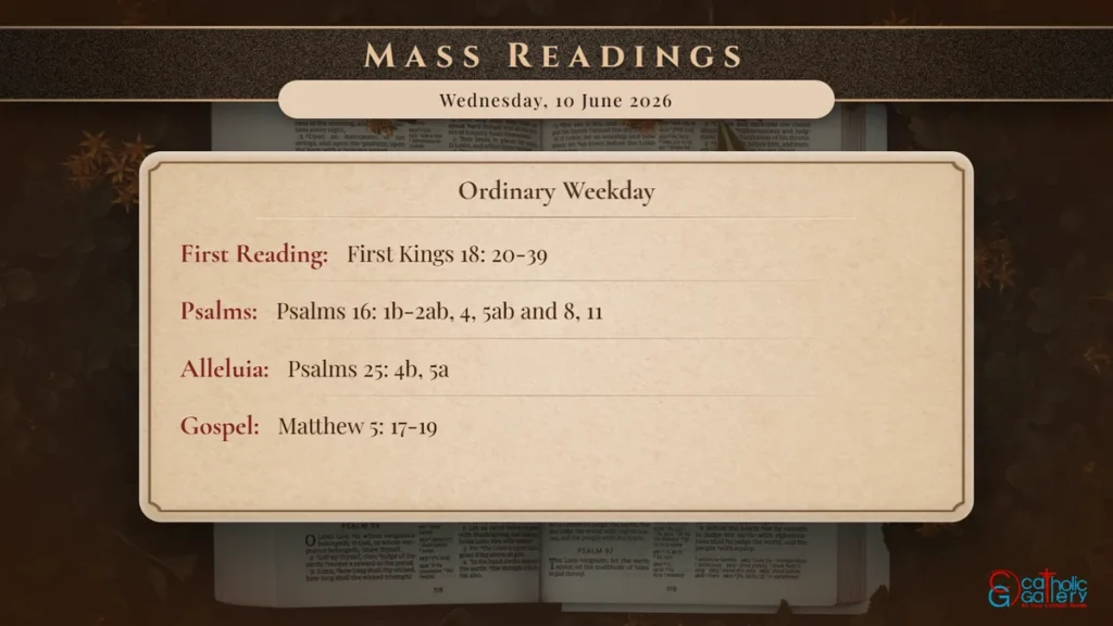 Daily Mass Readings Scripture Card – Wednesday, 10 June 2026