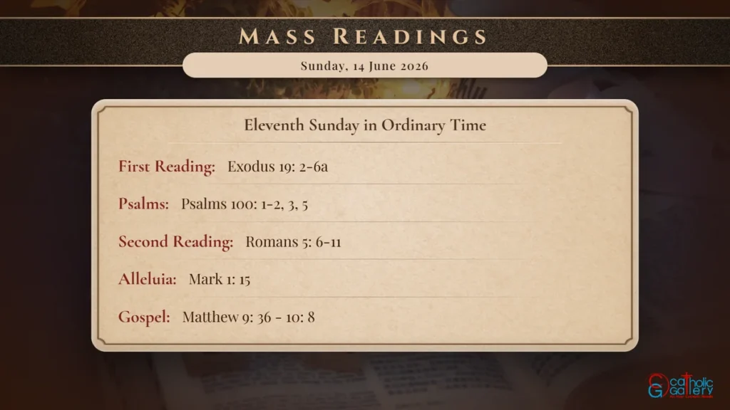 Daily Mass Readings Scripture Card – Sunday, 14 June 2026