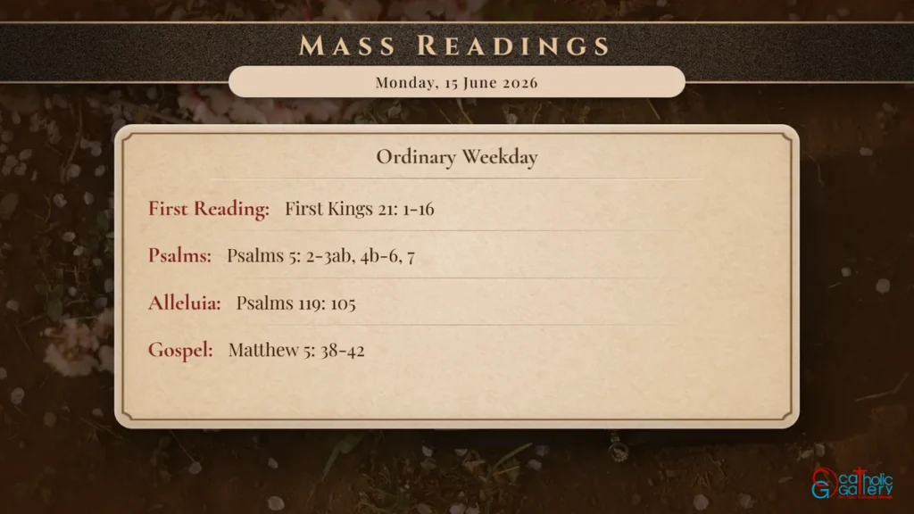 Daily Mass Readings Scripture Card – Monday, 15 June 2026