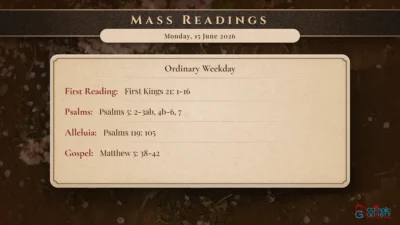 Daily Mass Readings – Monday, 15 June 2026