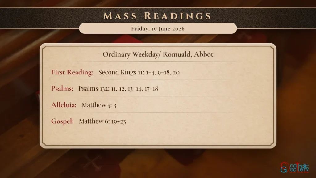 Daily Mass Readings Scripture Card – Friday, 19 June 2026