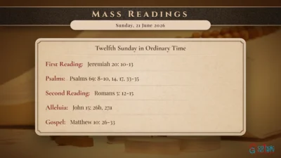 Daily Mass Readings – Sunday, 21 June 2026