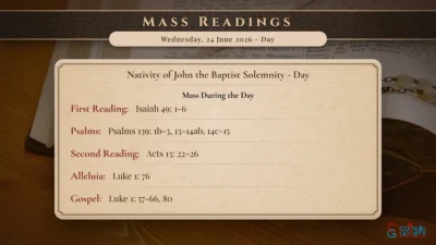 Daily Mass Readings – Wednesday, 24 June 2026 – Day