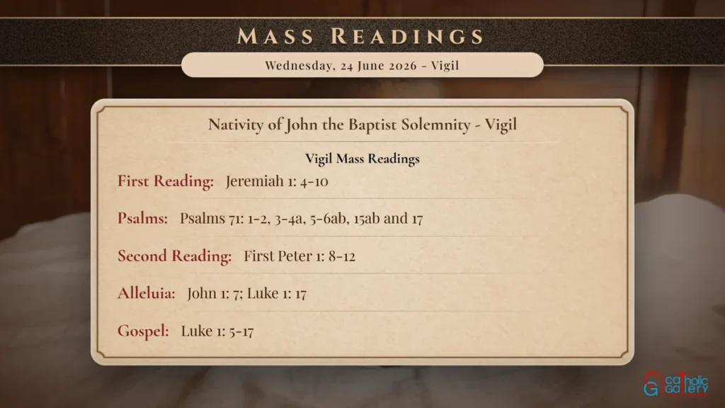 Daily Mass Readings Scripture Card – Wednesday, 24 June 2026 - Vigil
