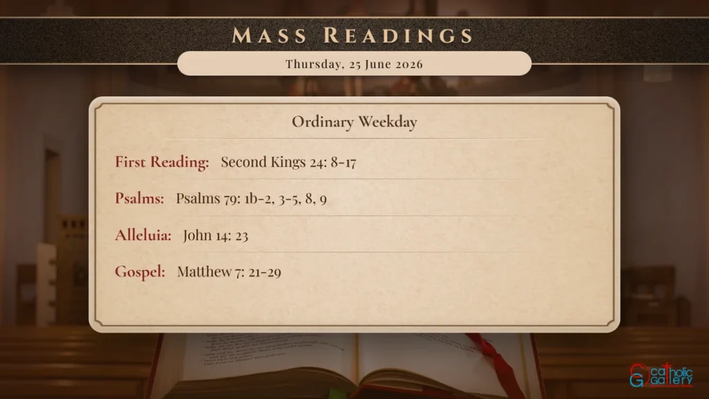 Daily Mass Readings Scripture Card – Thursday, 25 June 2026