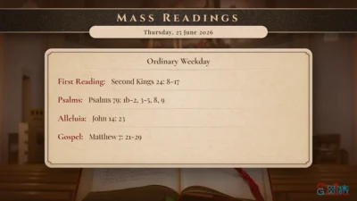 Daily Mass Readings – Thursday, 25 June 2026