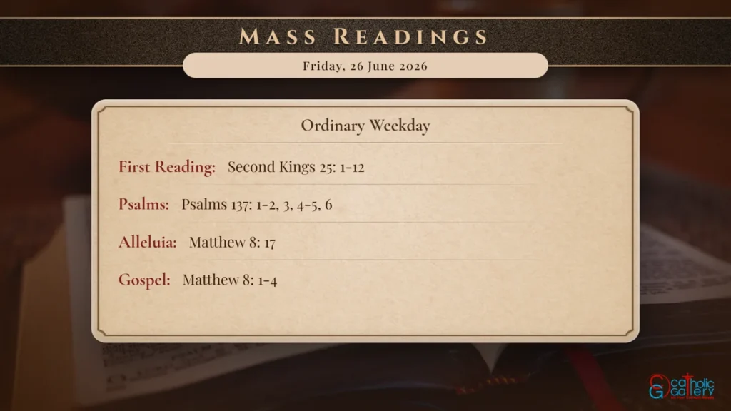 Daily Mass Readings Scripture Card – Friday, 26 June 2026