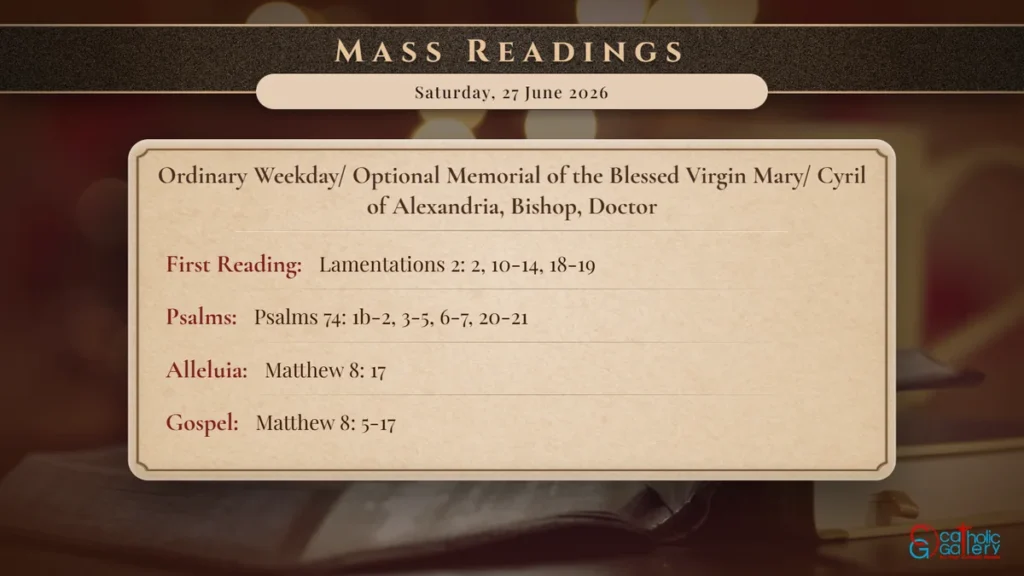 Daily Mass Readings Scripture Card – Saturday, 27 June 2026