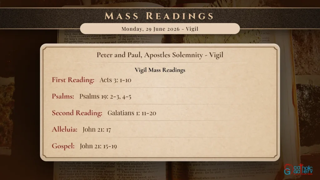 Daily Mass Readings Scripture Card – Monday, 29 June 2026 - Vigil