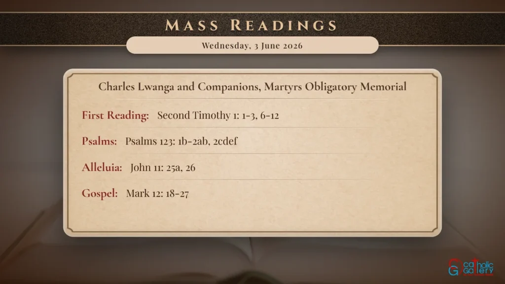 Daily Mass Readings Scripture Card – Wednesday, 3 June 2026