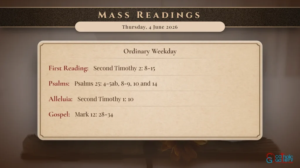 Daily Mass Readings Scripture Card – Thursday, 4 June 2026