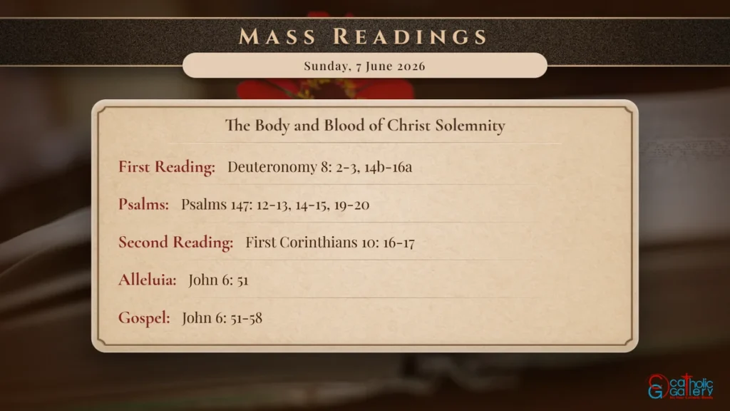 Daily Mass Readings Scripture Card – Sunday, 7 June 2026