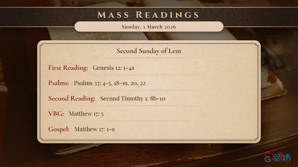 Daily Mass Readings Scripture Card – Sunday, 1 March 2026