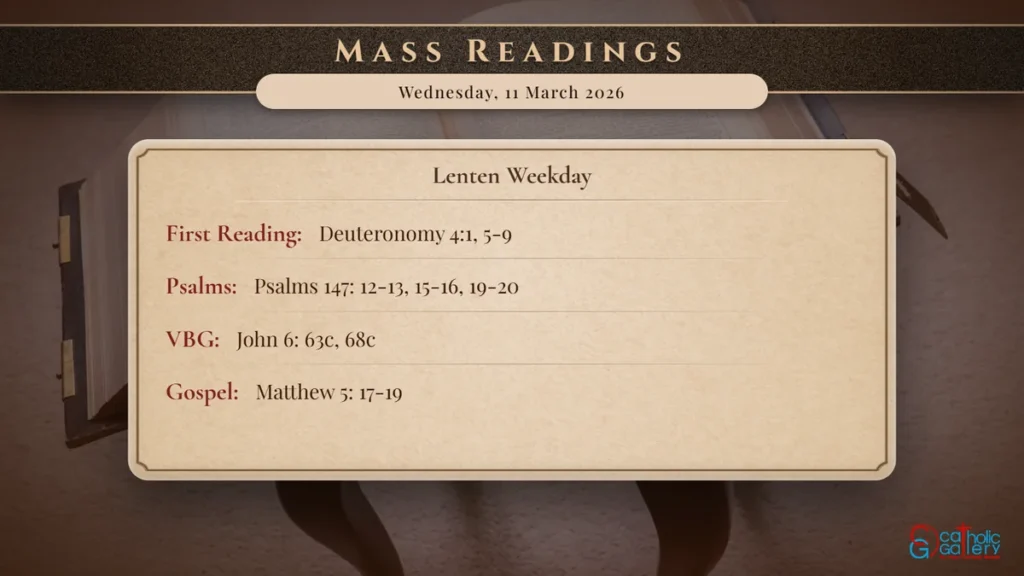 Daily Mass Readings Scripture Card – Wednesday, 11 March 2026