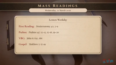 Daily Mass Readings – Wednesday, 11 March 2026