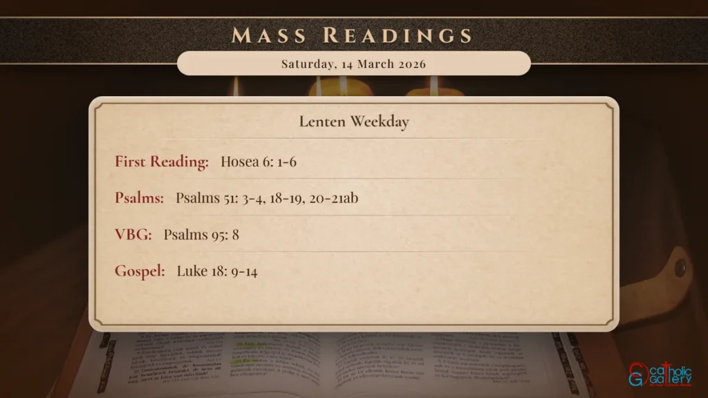 Daily Mass Readings Scripture Card – Saturday, 14 March 2026