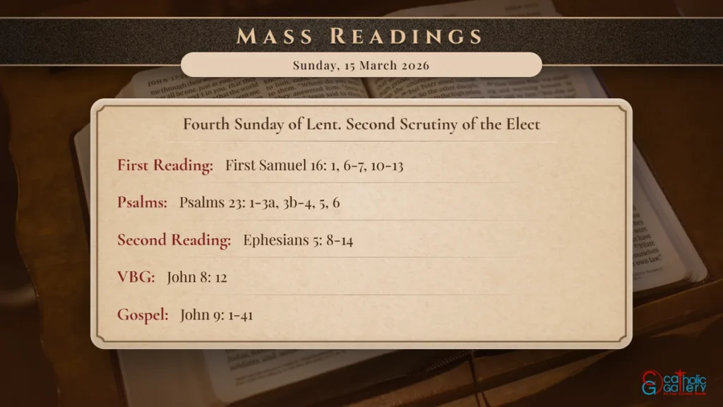 Daily Mass Readings Scripture Card – Sunday, 15 March 2026