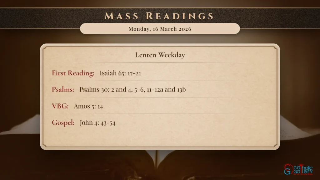 Daily Mass Readings Scripture Card – Monday, 16 March 2026
