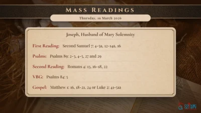 Daily Mass Readings – Thursday, 19 March 2026