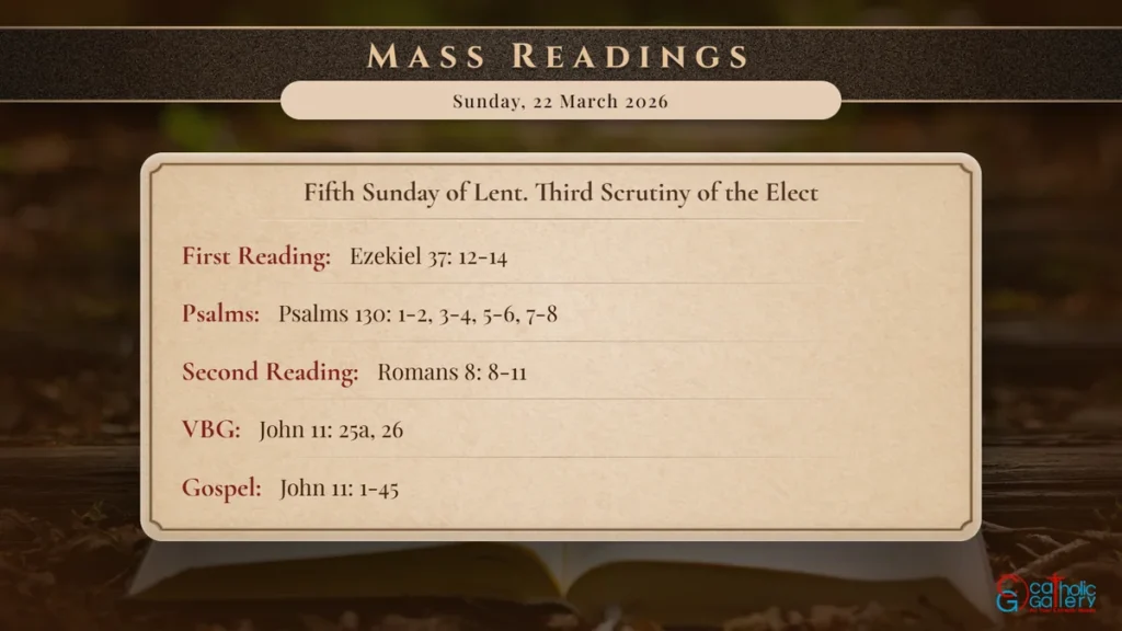 Daily Mass Readings Scripture Card – Sunday, 22 March 2026