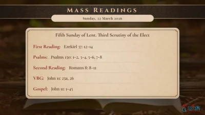 Daily Mass Readings – Sunday, 22 March 2026
