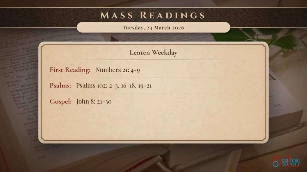 Daily Mass Readings Scripture Card – Tuesday, 24 March 2026