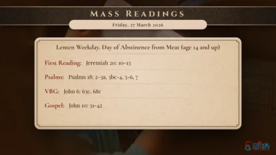 Daily Mass Readings – Friday, 27 March 2026