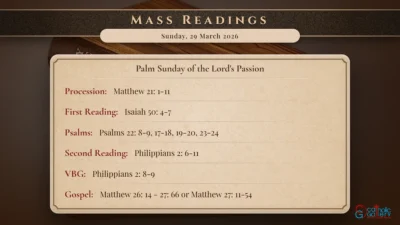 Daily Mass Readings – Sunday, 29 March 2026
