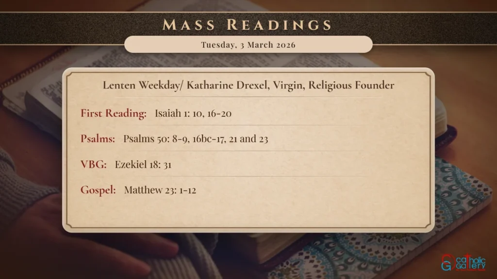 Daily Mass Readings Scripture Card – Tuesday, 3 March 2026