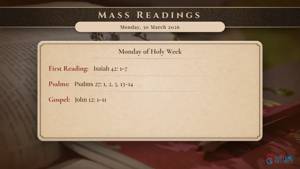 Daily Mass Readings Scripture Card – Monday, 30 March 2026