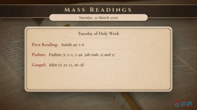 Daily Mass Readings – Tuesday, 31 March 2026