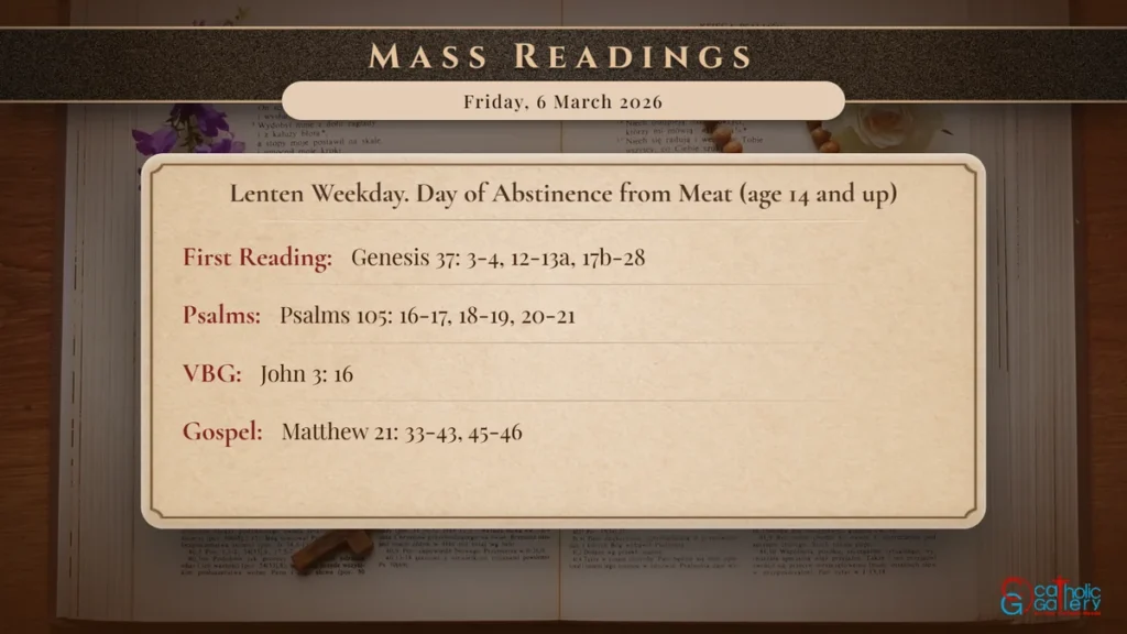 Daily Mass Readings Scripture Card – Friday, 6 March 2026