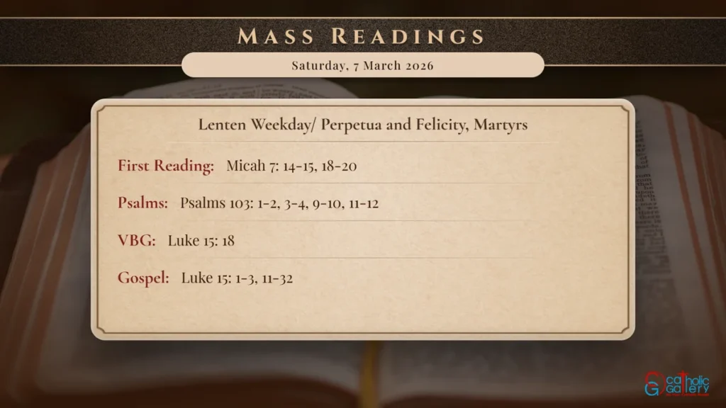 Daily Mass Readings Scripture Card – Saturday, 7 March 2026