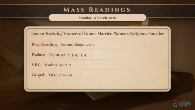 Daily Mass Readings – Monday, 9 March 2026