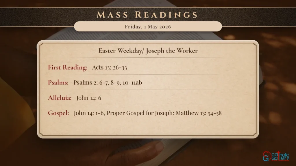Daily Mass Readings Scripture Card – Friday, 1 May 2026