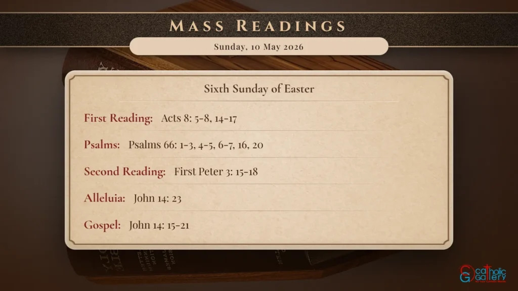 Daily Mass Readings Scripture Card – Sunday, 10 May 2026