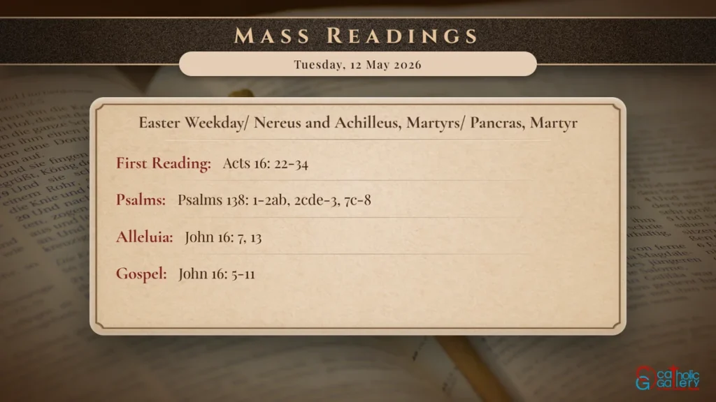 Daily Mass Readings Scripture Card – Tuesday, 12 May 2026