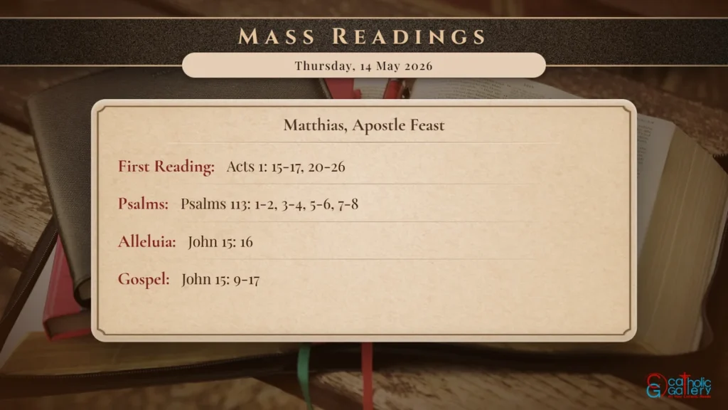 Daily Mass Readings Scripture Card – Thursday, 14 May 2026