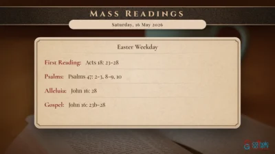 Daily Mass Readings – Saturday, 16 May 2026