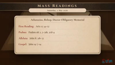 Daily Mass Readings – Saturday, 2 May 2026