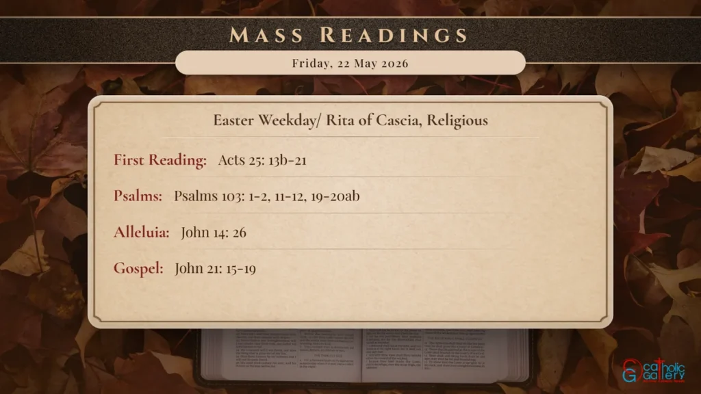 Daily Mass Readings Scripture Card – Friday, 22 May 2026