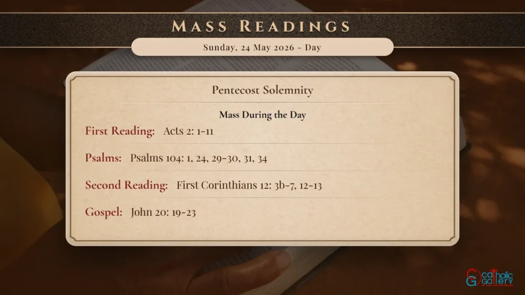 Daily Mass Readings Scripture Card – Sunday, 24 May 2026 - Day