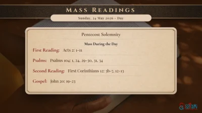Daily Mass Readings – Sunday, 24 May 2026 – Day