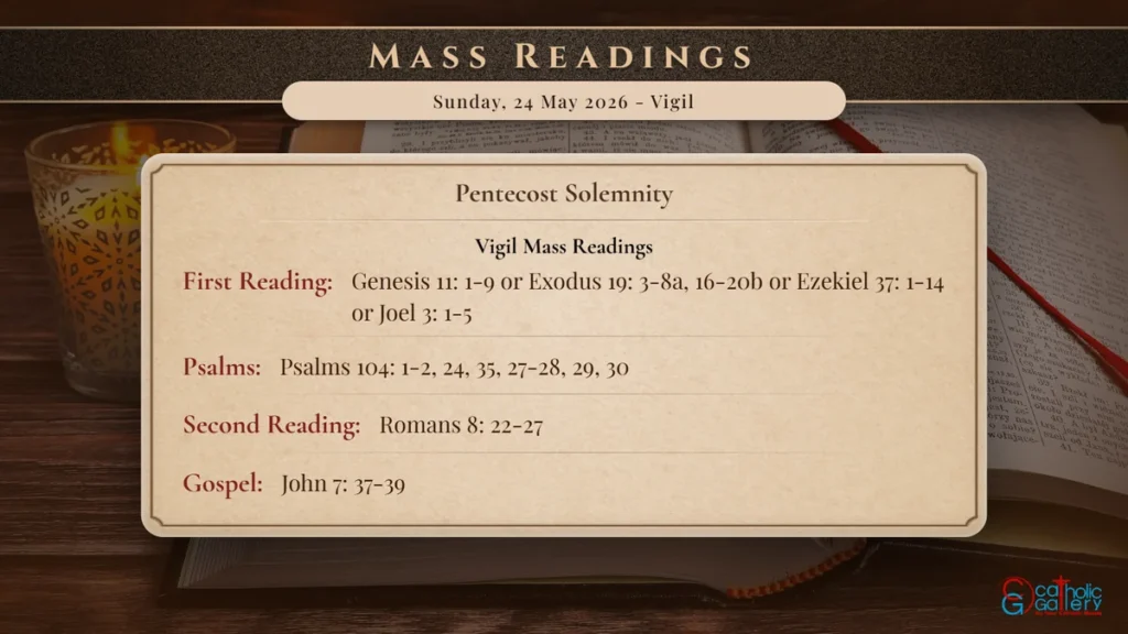 Daily Mass Readings Scripture Card – Sunday, 24 May 2026 - Vigil