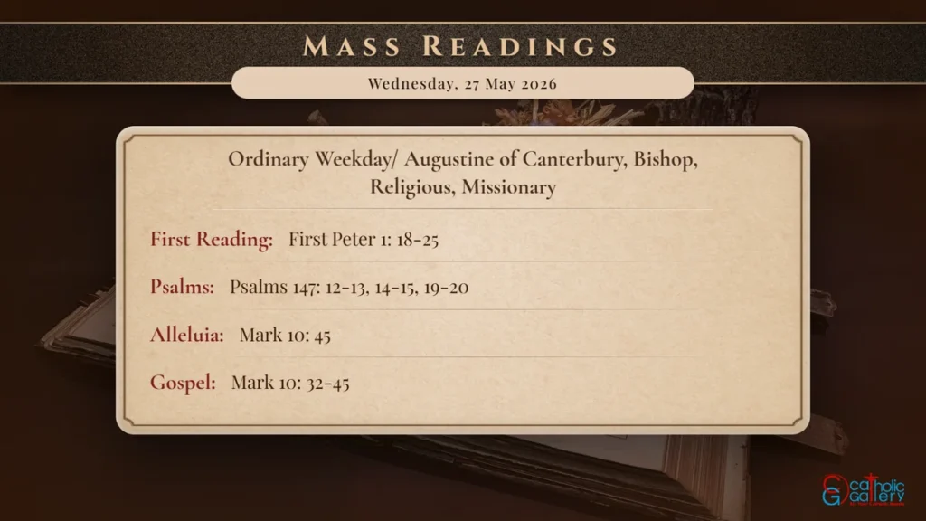 Daily Mass Readings Scripture Card – Wednesday, 27 May 2026