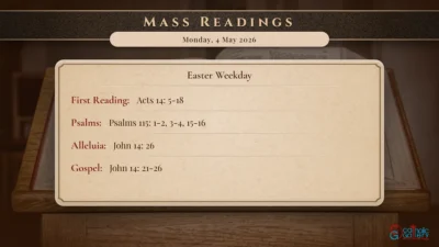 Daily Mass Readings – Monday, 4 May 2026